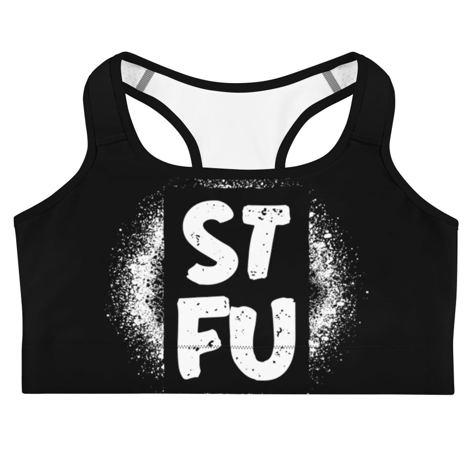 STFU Splatter Paint Custom Sports bra