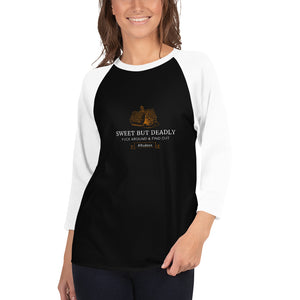 Sweet But Deadly - Honeycomb Graphic Custom 3/4 sleeve raglan shirt