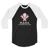 M.A.M.A. - Make America Metal Again - Skull &Star Graphic 3/4 sleeve raglan shirt