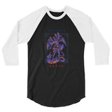 Not Today Satan - Vibrant Angel Slaying Dragon Custom 3/4 sleeve raglan shirt