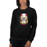Flaming Skull w/Attitude Custom Unisex Sweatshirt