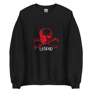 Legend Blood Red Skull & Crossbones Custom Unisex Sweatshirt