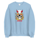 Flaming Skull w/Attitude Custom Unisex Sweatshirt