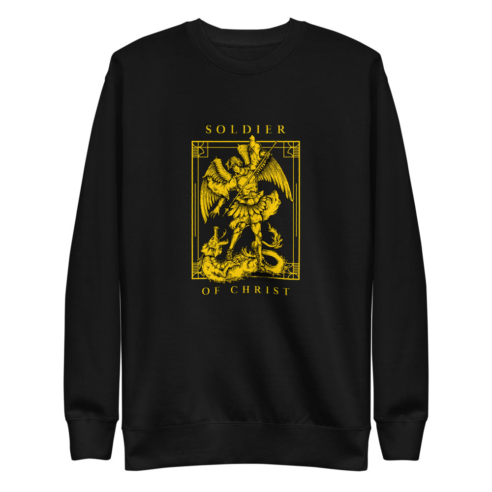 Soldier Of Christ - Golden Dragon/Angel Logo Custom Unisex Fleece Pullover