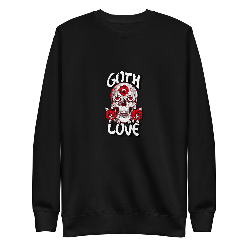 Goth Love - Skull & Roses Custom Unisex Fleece Pullover