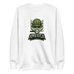 America - Love it or Leave it - Skull Trooper Custom Unisex Fleece Pullover