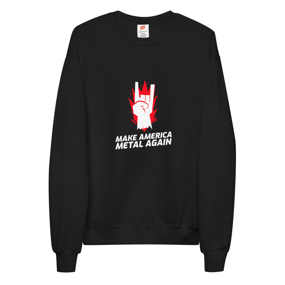 Make America Metal Again - Devil Horns Logo Custom Unisex fleece sweatshirt