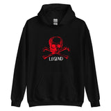 Legend Blood Red Skull & Crossbones Custom Unisex Hoodie