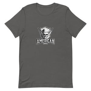 Patriotic Shirt - American Badass B&W Custom Short-Sleeve Unisex T-Shirt