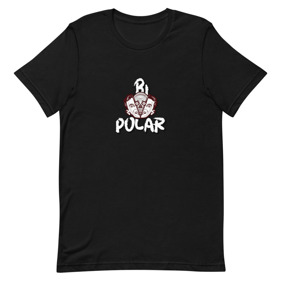 Bi-Polar Split Head Logo Custom Short-Sleeve Unisex T-Shirt