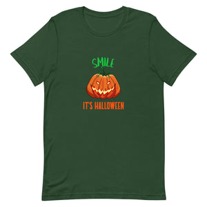 Smile It's Halloween Custom Exclusive Short-Sleeve Unisex T-Shirt