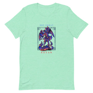 Not Today Satan Angel/Dragon Graphic Custom Short-Sleeve Unisex T-Shirt