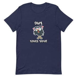 Owl Loves You Custom Short-Sleeve Unisex T-Shirt