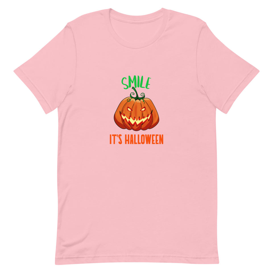 Smile It's Halloween Custom Exclusive Short-Sleeve Unisex T-Shirt