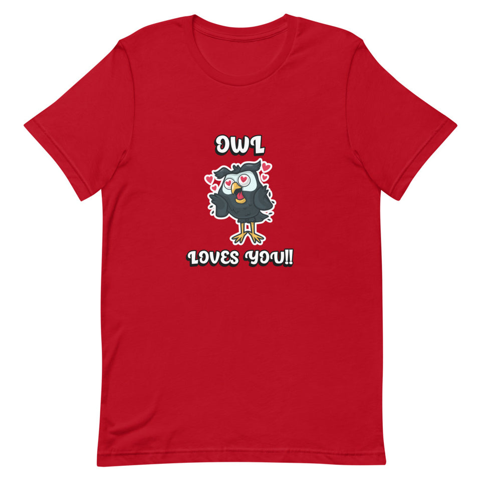 Owl Loves You Custom Short-Sleeve Unisex T-Shirt