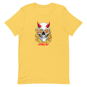 Flaming Skull w/Attitude Custom Short-Sleeve Unisex T-Shirt