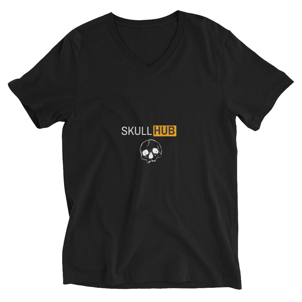 Skull Hub Custom Unisex Short Sleeve V-Neck T-Shirt