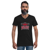 Beast Mode - Devil Pumping Iron Graphic Custom Unisex Short Sleeve V-Neck T-Shirt