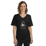 Pedo Hunter - Skull & Bones Graphic Custom Unisex Short Sleeve V-Neck T-Shirt