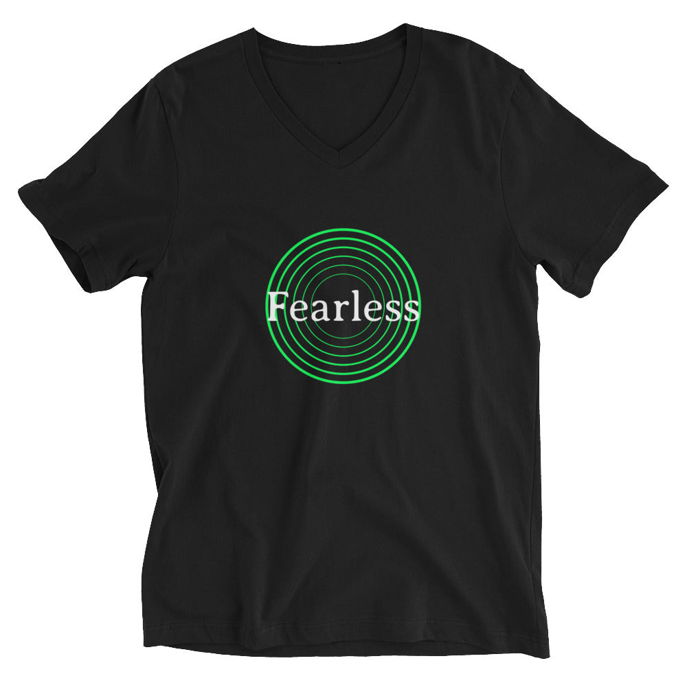 Fearless - Spiral Graphic Custom Unisex Short Sleeve V-Neck T-Shirt