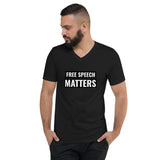 Free Speech Matters Custom Unisex Short Sleeve V-Neck T-Shirt
