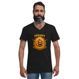 I Did It All For The Spooky Funny Halloween Jack-O-Lantern Unisex Short Sleeve V-Neck T-Shirt