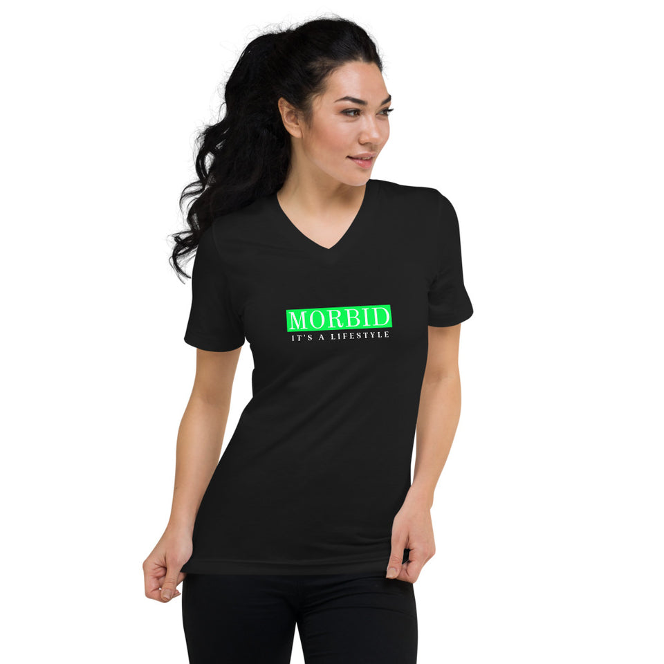 Morbid - It's A Lifestyle Custom Unisex Short Sleeve V-Neck T-Shirt