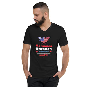 Hispanics For Trump Custom Unisex Short Sleeve V-Neck T-Shirt
