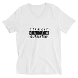 Straight Outta Quarantine Custom Unisex Short Sleeve V-Neck T-Shirt