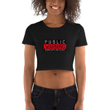 Public Warning - Born With No Filter Women’s Crop Tee