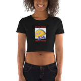 Say No To Drugs, Yes To Tacos Custom Women’s Crop Tee Running Taco Logo