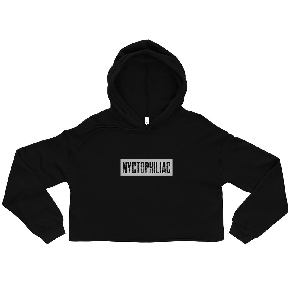 Nyctophilia - Stamp Graphic Custom Crop Hoodie
