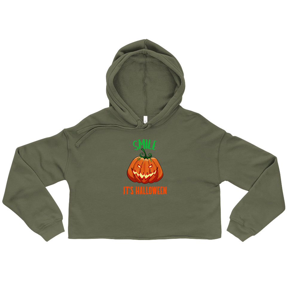 Funny Halloween Custom Crop Hoodie