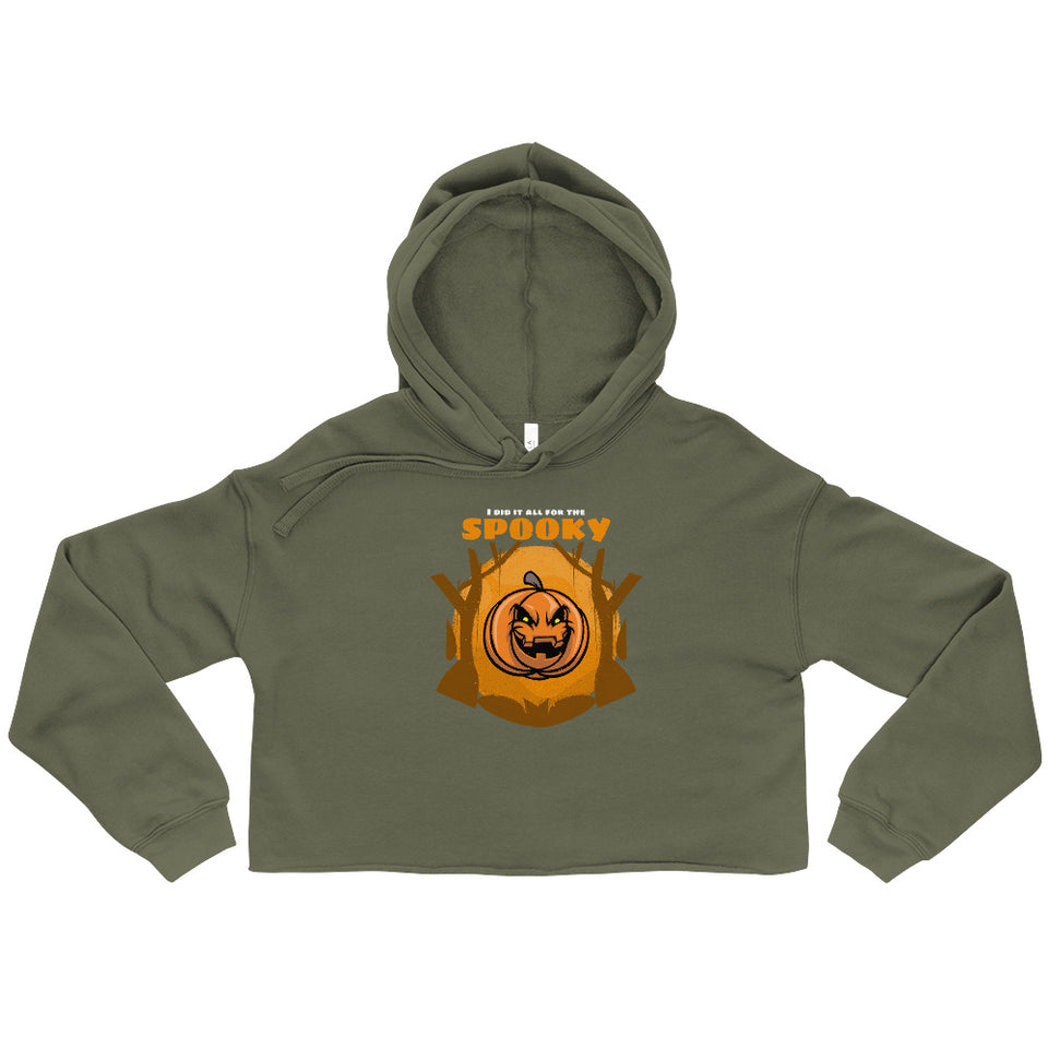Funny Halloween Custom Crop Hoodie - Jack-O Graphic