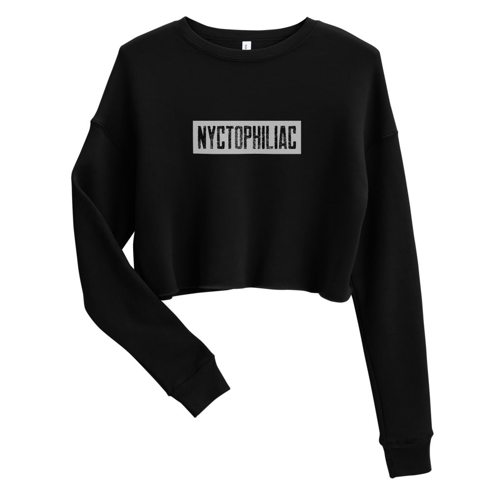 Nyctophiliac - Stamp Graphic Custom Crop Sweatshirt