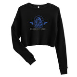 Guardian Angel Custom Crop Sweatshirt - Angel Holding Pistols Graphic