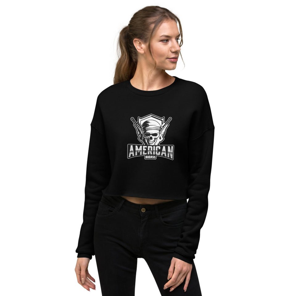 Patriotic Clothing Custom Crop Sweatshirt - American Badass