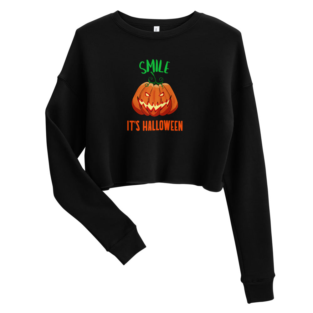 Funny Halloween Custom Crop Sweatshirt
