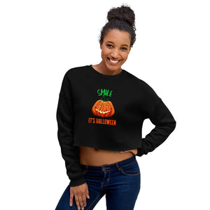 Funny Halloween Custom Crop Sweatshirt