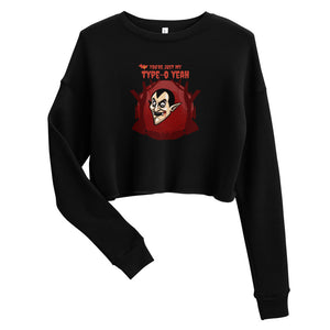 Funny Halloween Vampire Custom Crop Sweatshirt