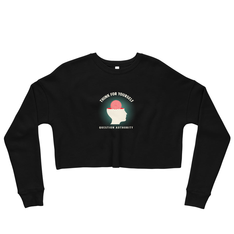 Critical Thinking Clothing Custom Crop Sweatshirt